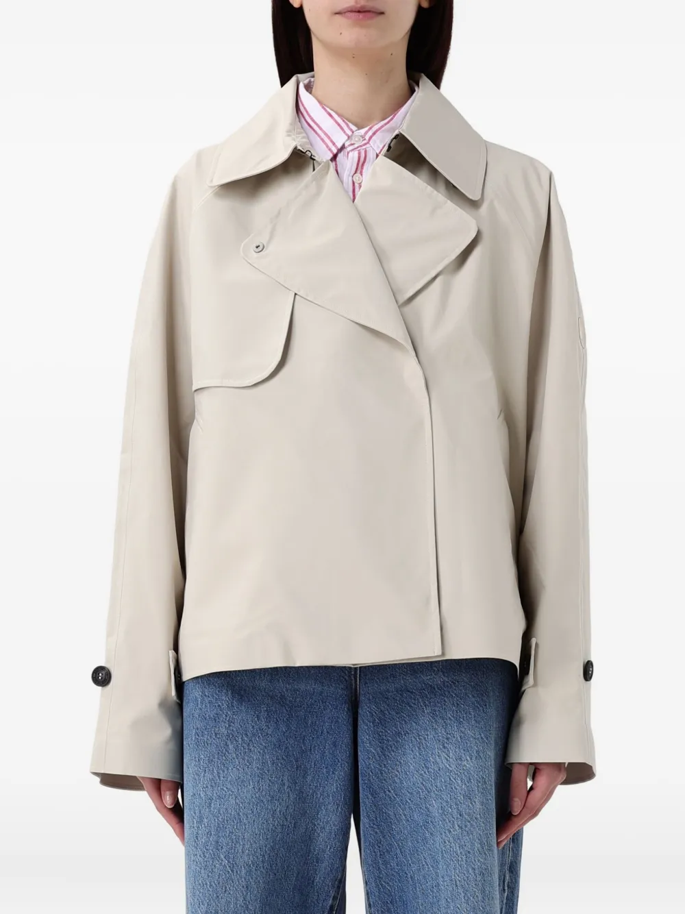 Save The Duck Greta Zip-up Trench Jacket In White