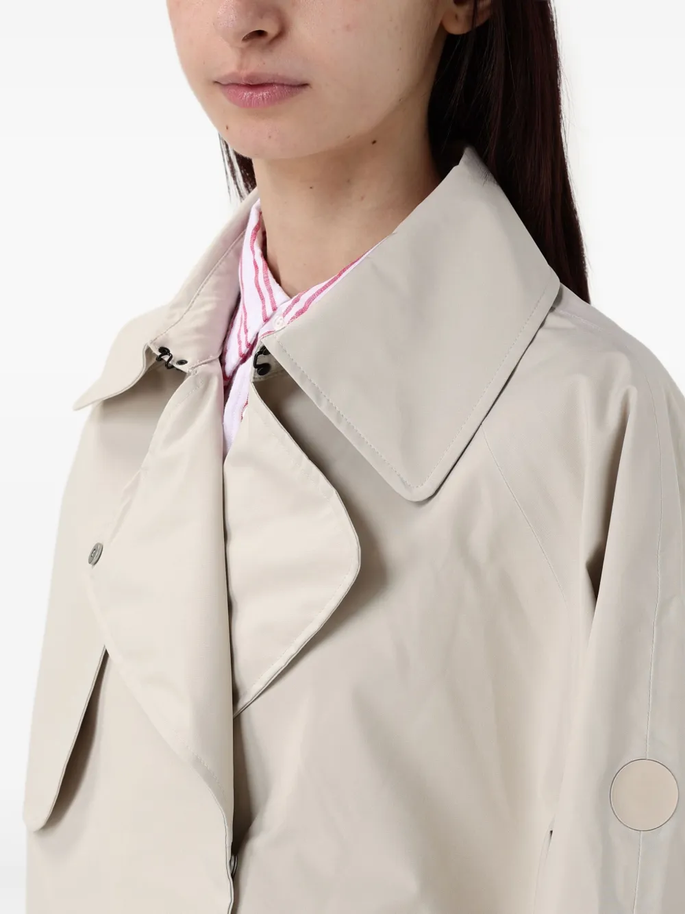 Save The Duck Greta Zip-up Trench Jacket In White