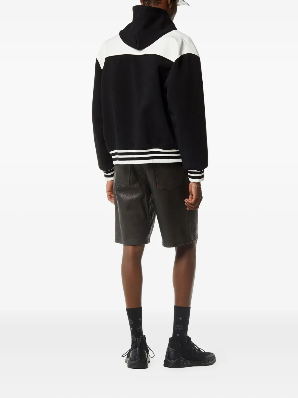 Mcm München Ponte Varsity Bomber Jacket In Black