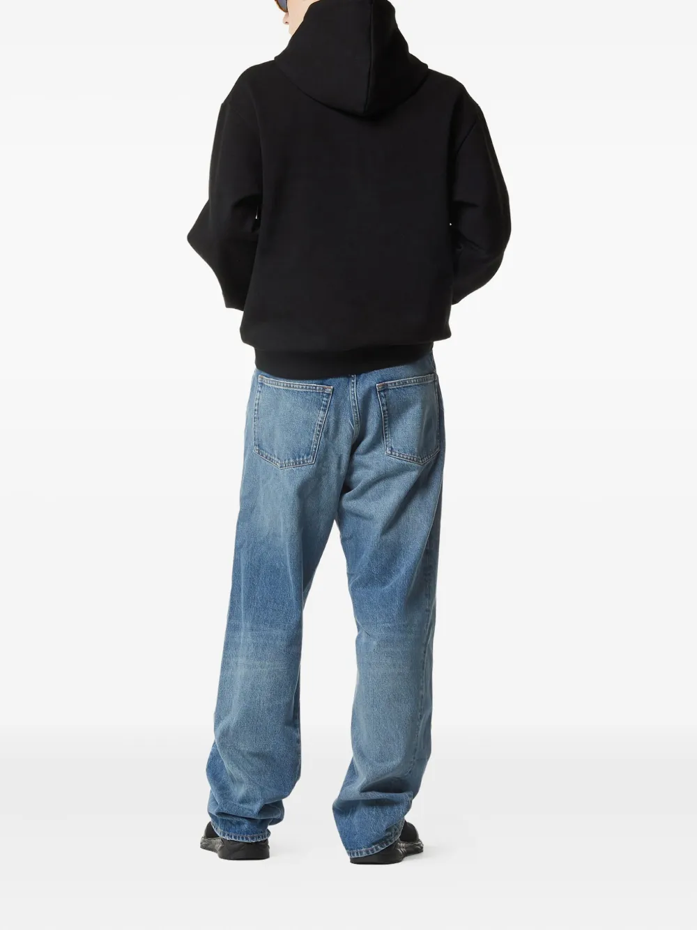 Mcm Essential Ponte Logo-patch Hoodie In Black