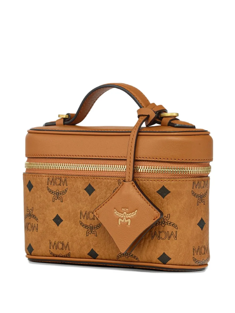 MCM Aren Visetos mini make-up tas Bruin