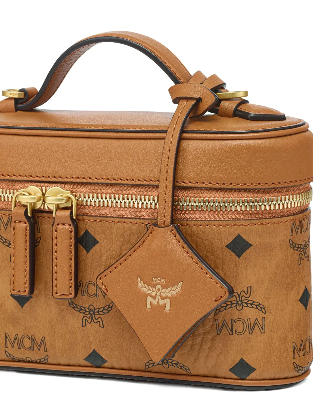 MCM Aren Visetos mini make-up tas Bruin