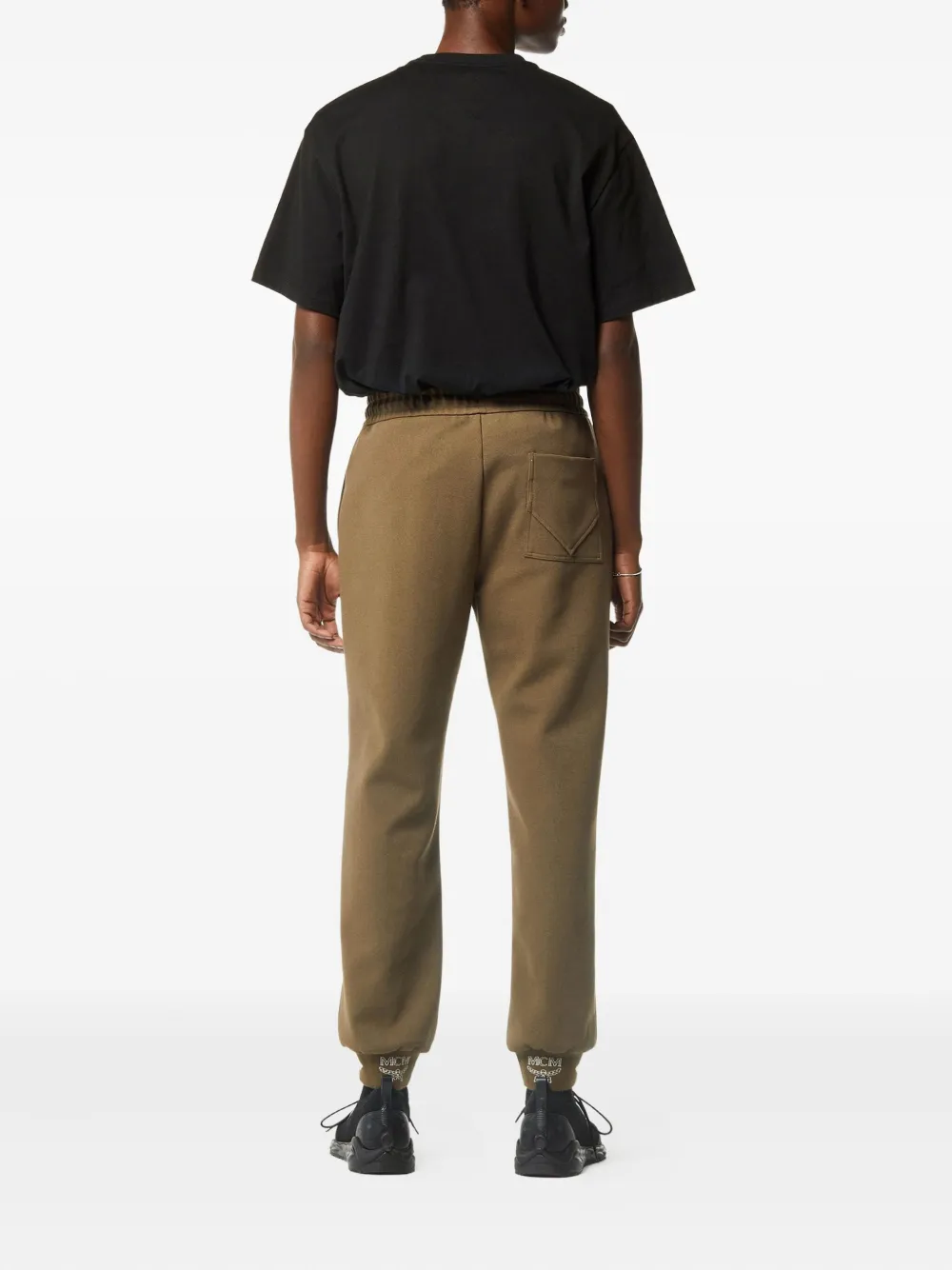 Mcm Logo Ponte Track Pants In Brown