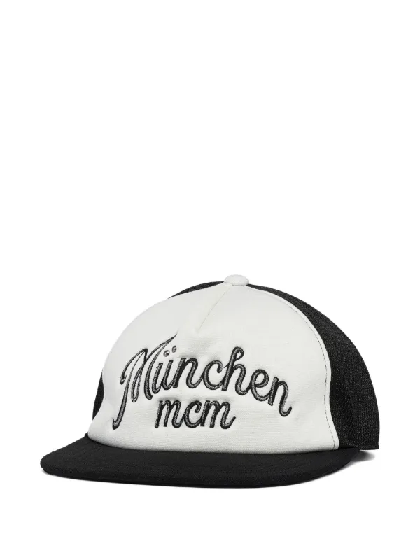 MCM White Logo Baseball Cap MCM White Classic Mesh Cap in Visetos – VIP Clothing Stores main image 4