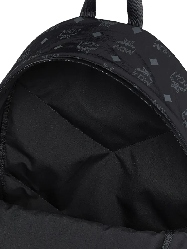 MCM Stark モノグラム バックパック | ブラック | FARFETCH JP