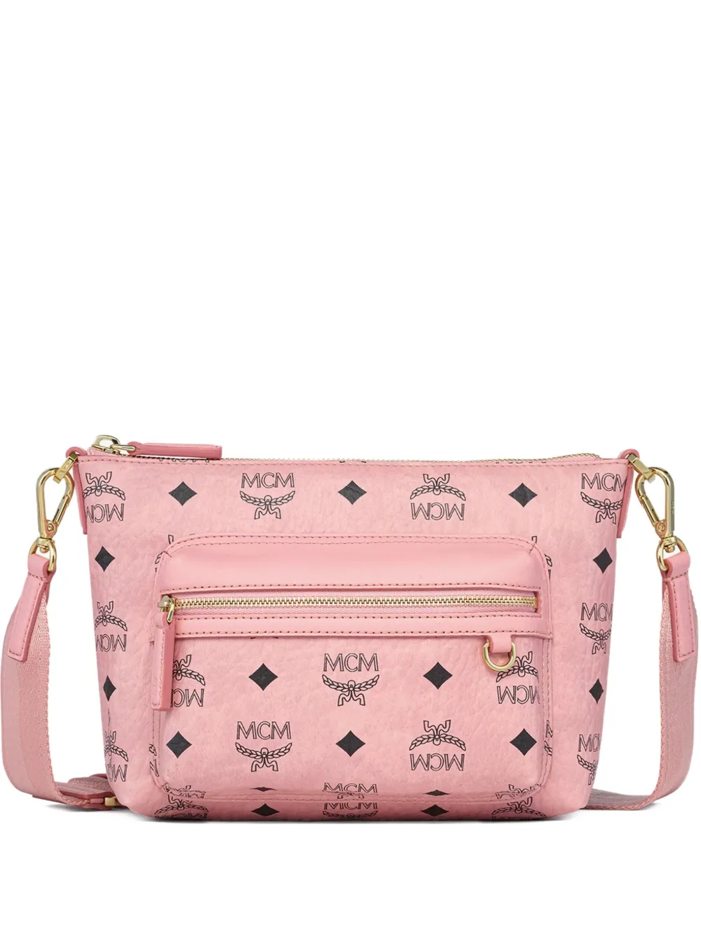 MCM Borsa a tracolla Aren Visetos mini - Rosa