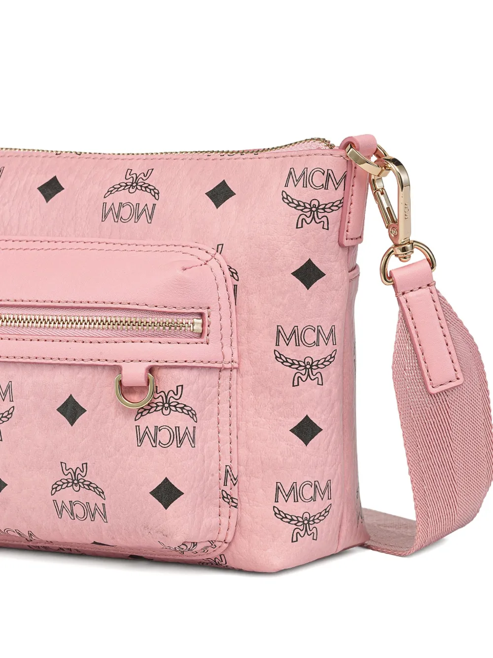 MCM Aren Visetos kleine crossbodytas Roze