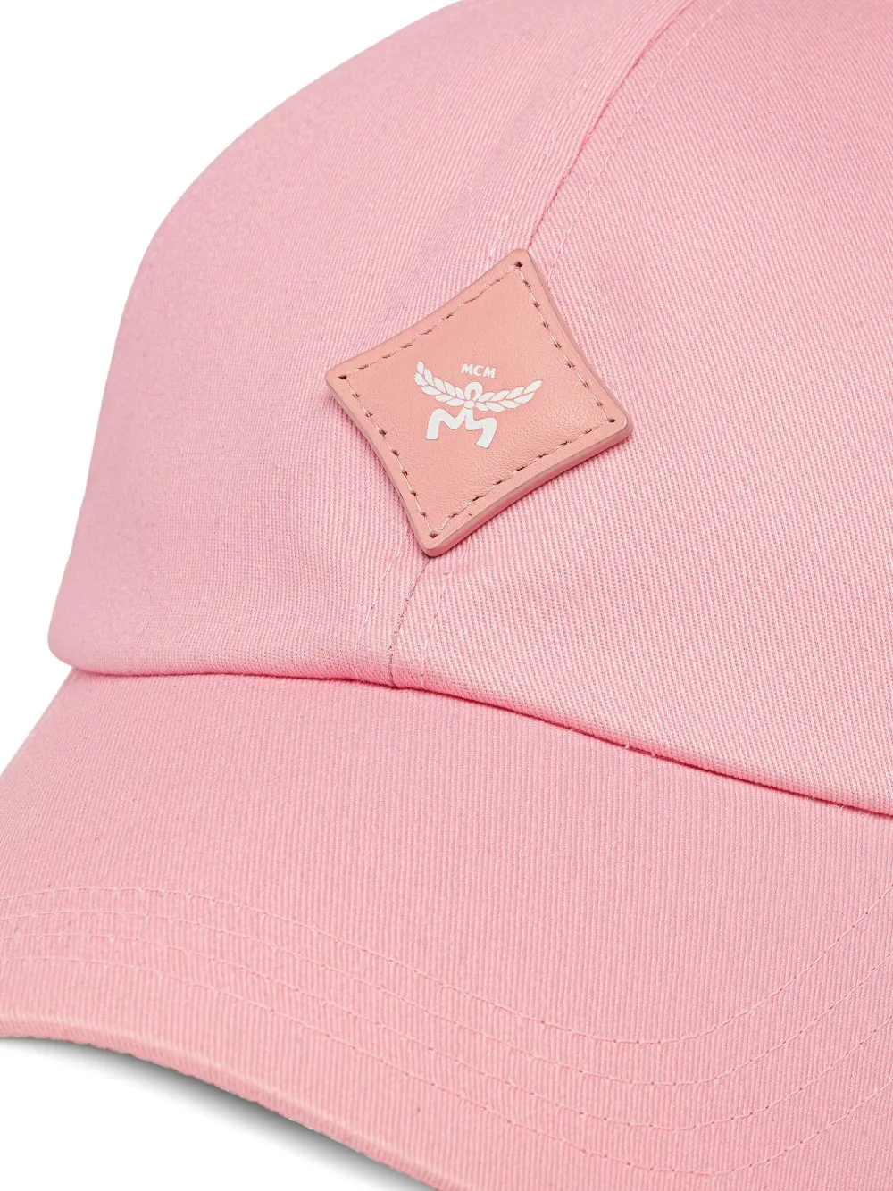 Mcm Essential Diamond Cotton Cap In Pink