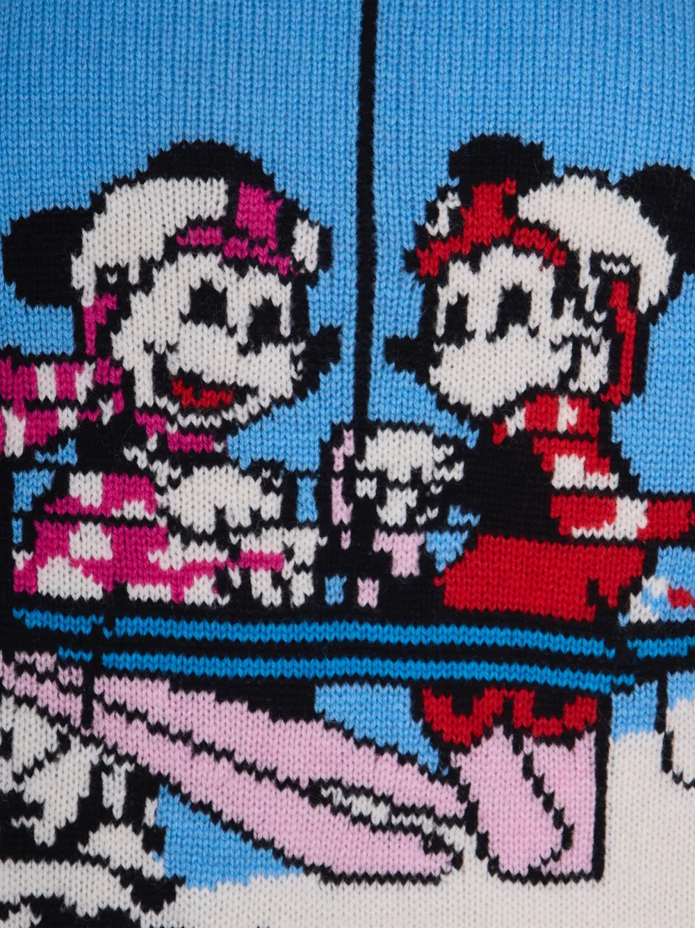 Mc2 Saint Barth Minnie And Mickey Crewneck Sweater In Blue