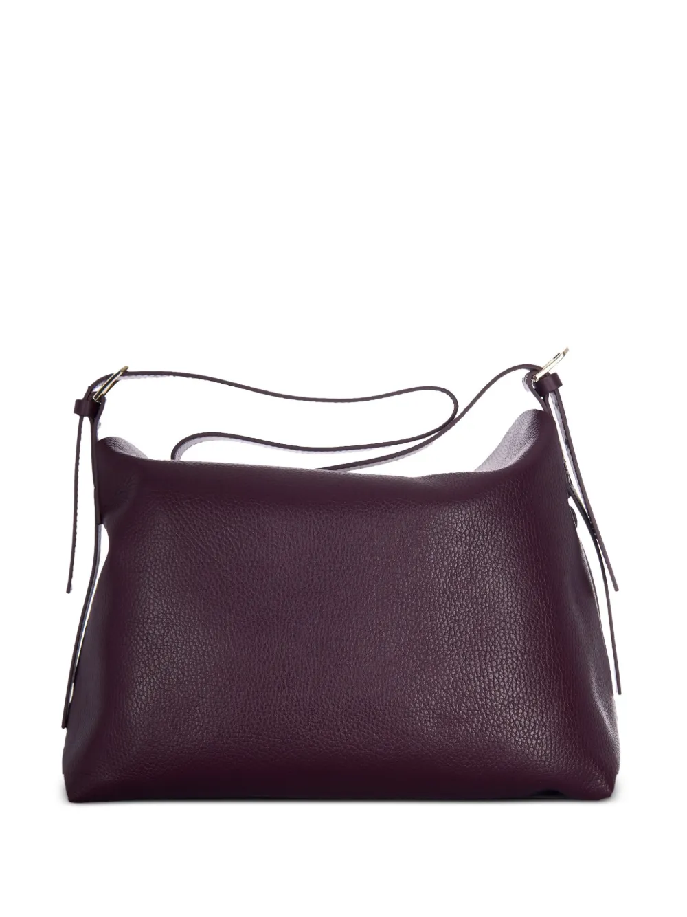 Patrizia Pepe Never Complete grote leren schoudertas met verstelbare band - Paars