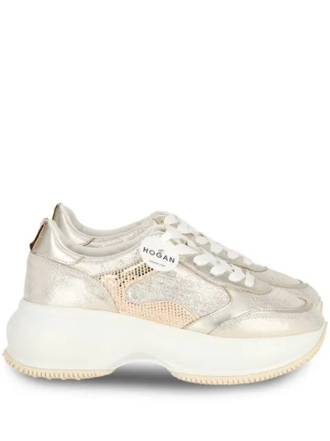 Hogan metallic-effect platform sneakers 