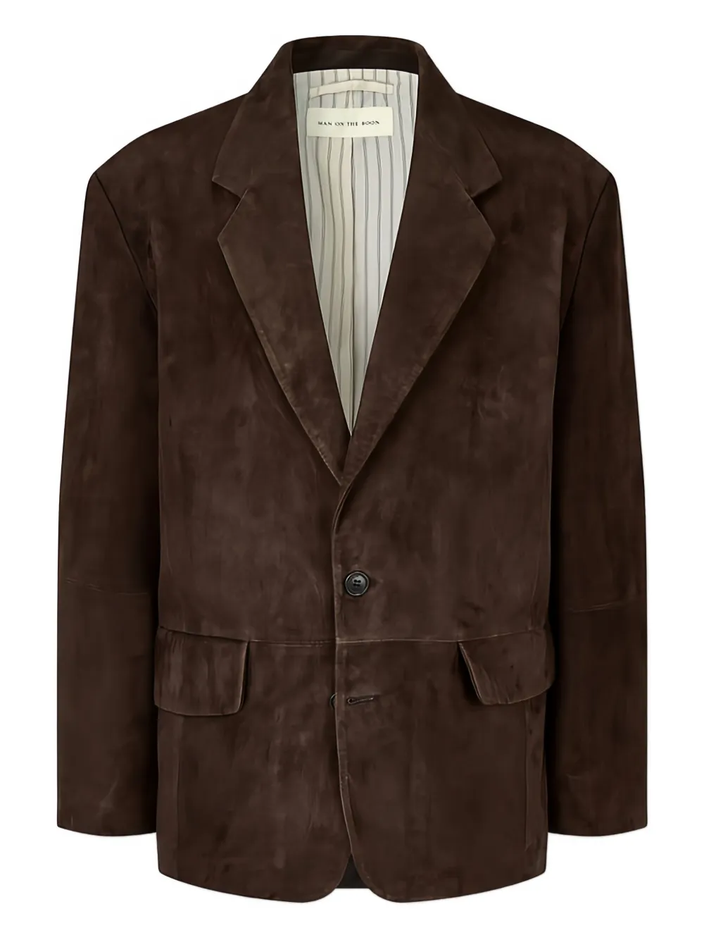 Man On The Boon. Suede Blazer In Brown
