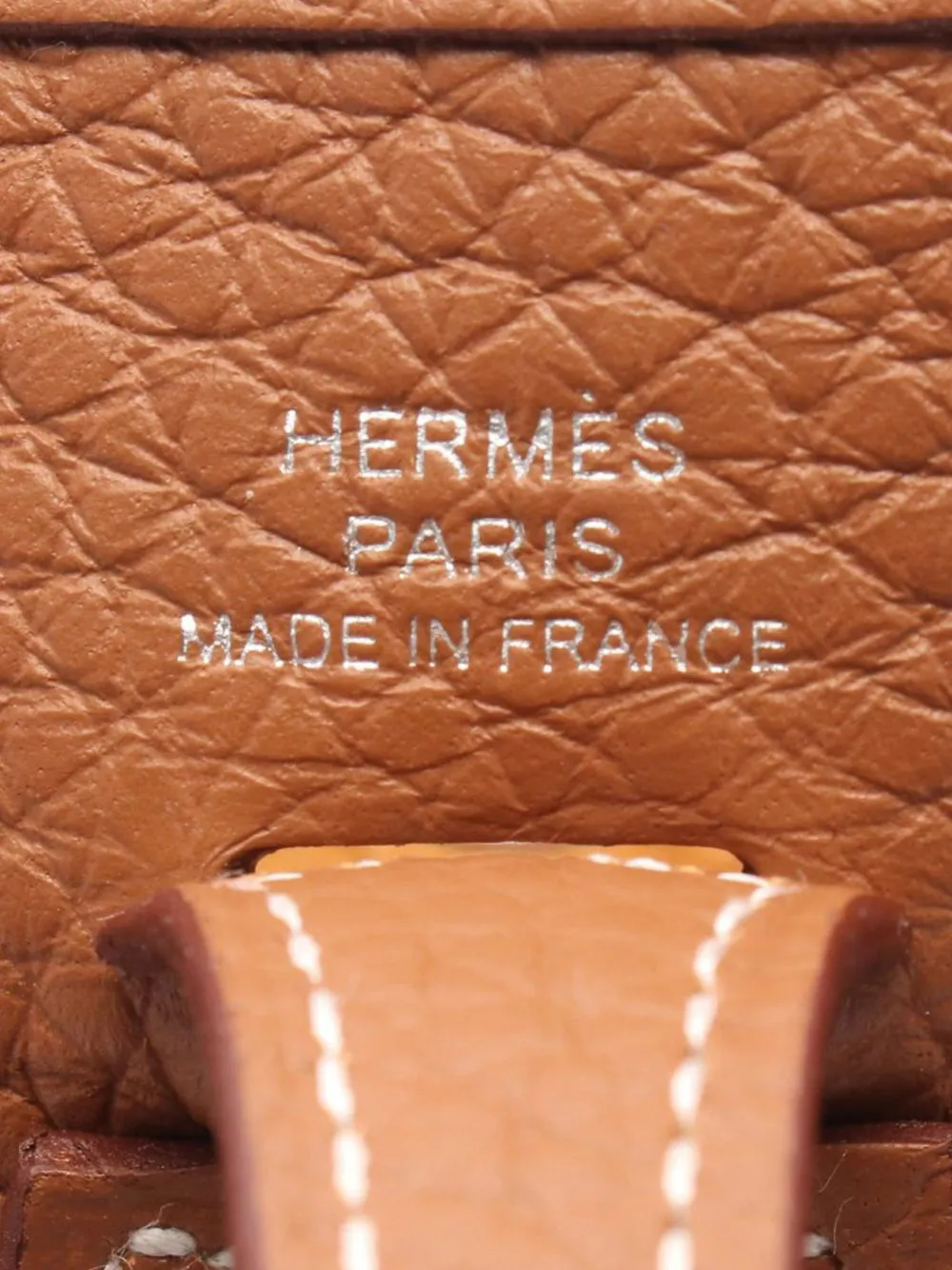 Pre-owned Hermes 2025 Clemence Evelyne Tpm Crossbody Bag In Brown