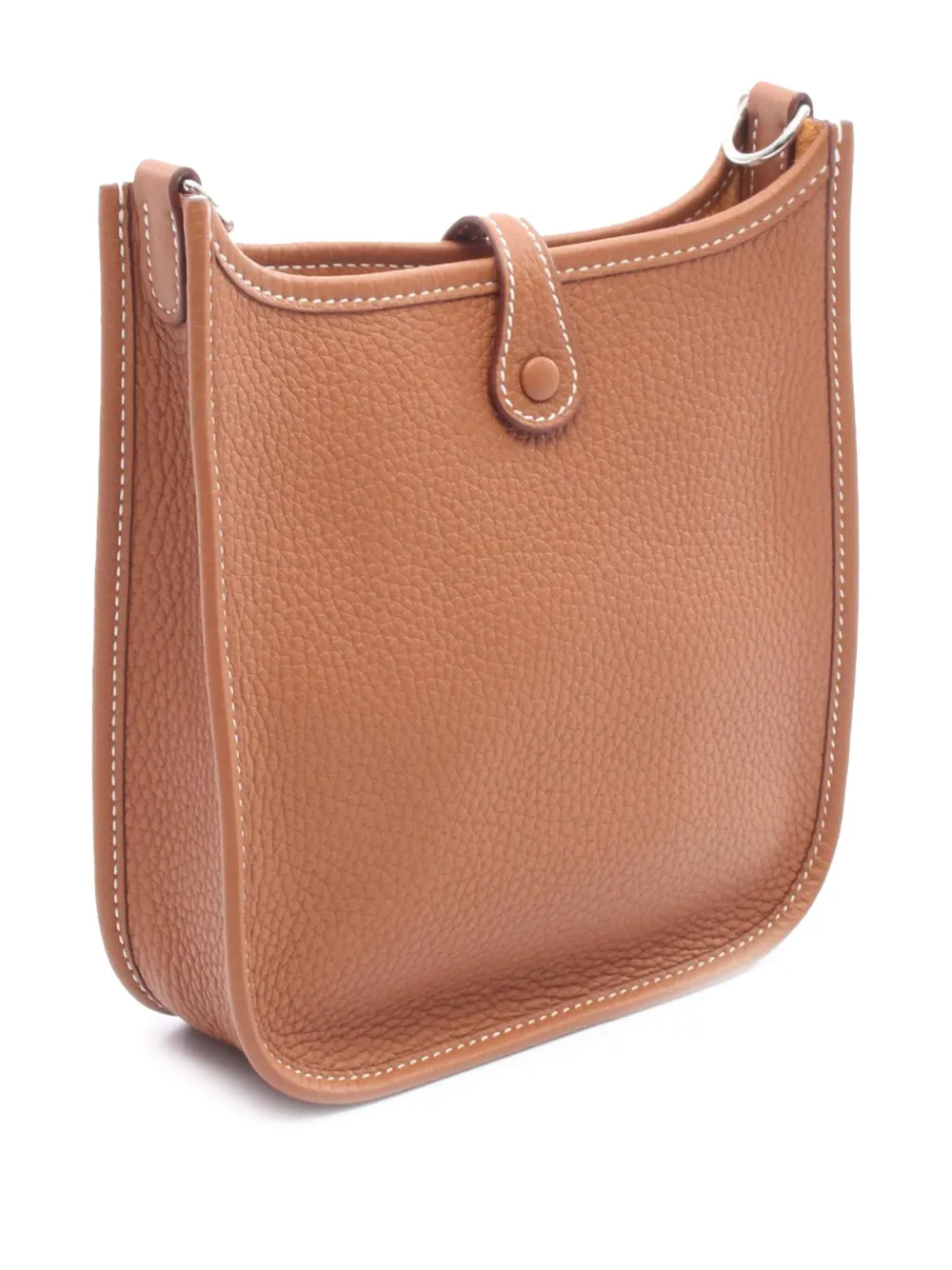 Pre-owned Hermes 2025 Clemence Evelyne Tpm Crossbody Bag In Brown