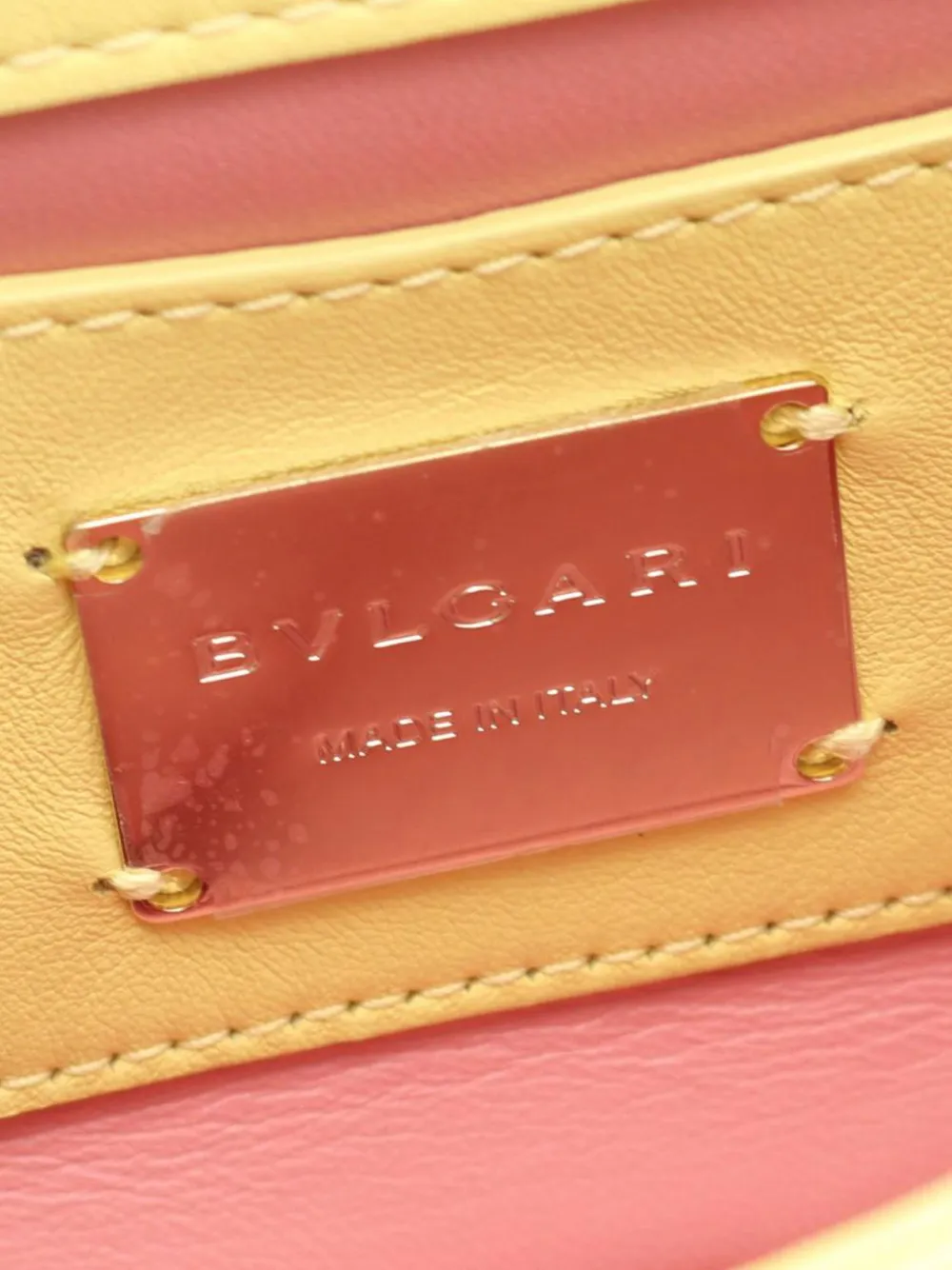 Pre-owned Bvlgari 2010-2025 Mini Leather Serpenti Cabochon Satchel In Yellow