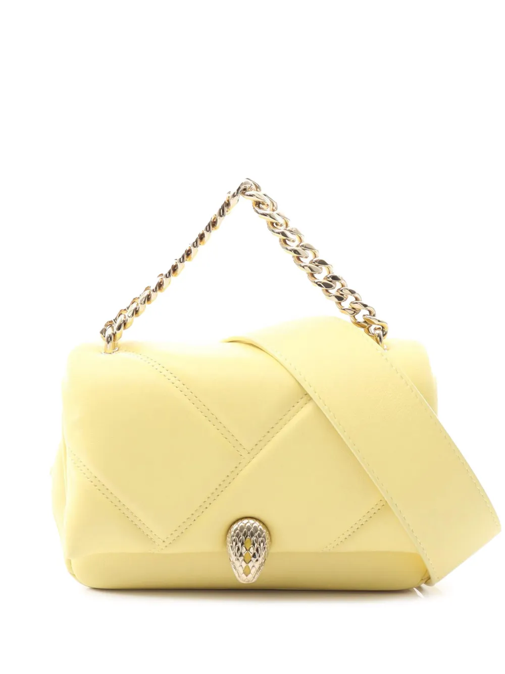 Bvlgari Pre-Owned 2010-2025 Mini Leather Serpenti Cabochon satchel - Giallo