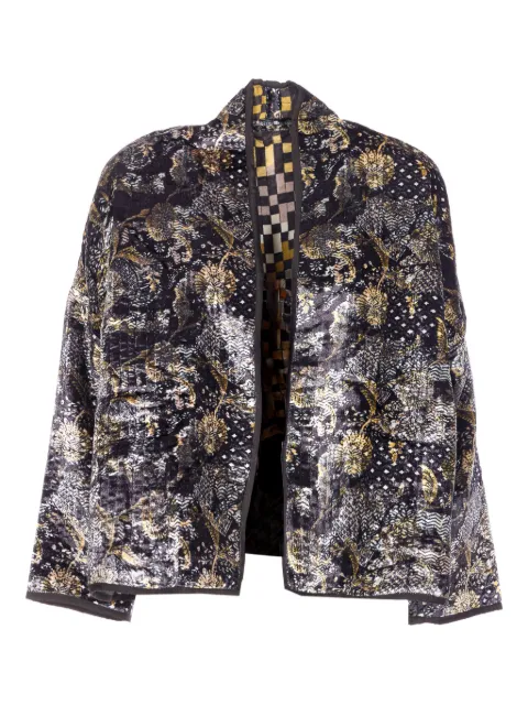 YAVI printed velvet jacket