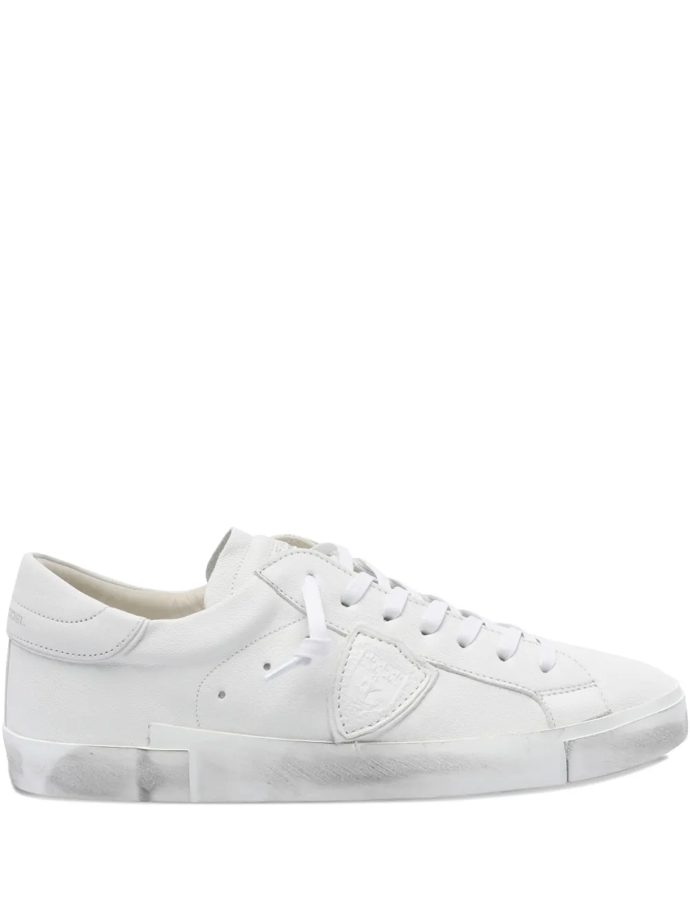Philippe Model Prsx Logo-detail Round-toe Sneakers In White