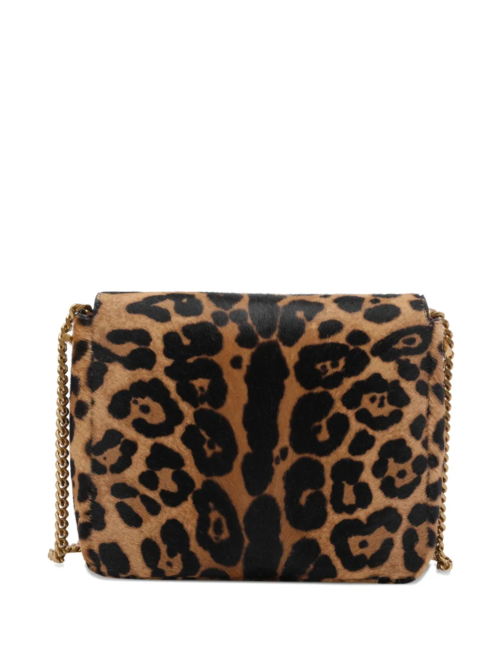 Saint Laurent Kate crossbodytas met metalen logo en ponyhaar Bruin
