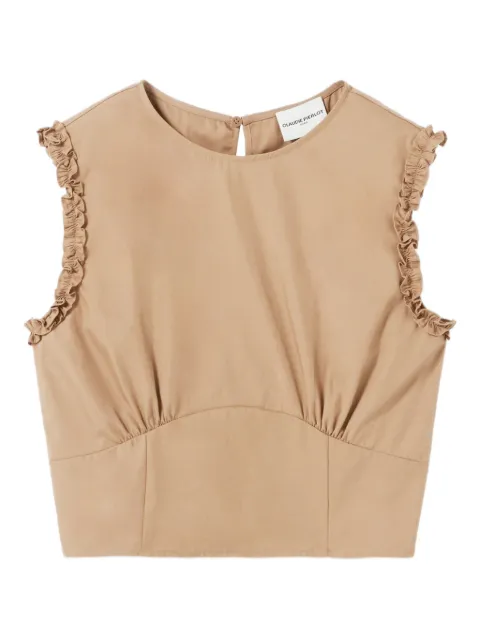 Claudie Pierlot ruffled-trim top