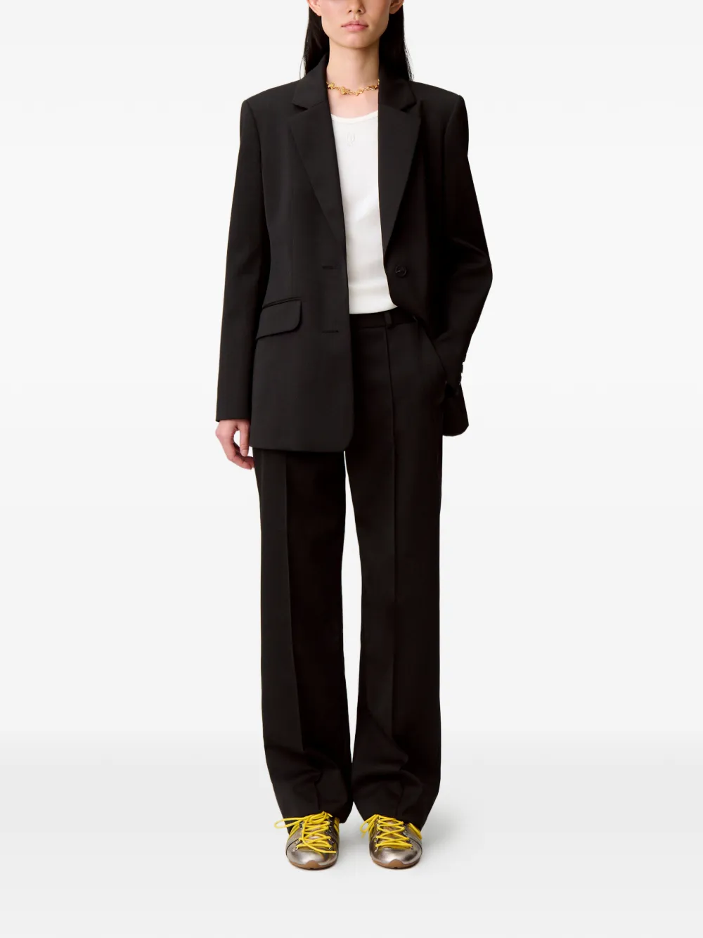 Claudie Pierlot Straight plooibroek - Zwart