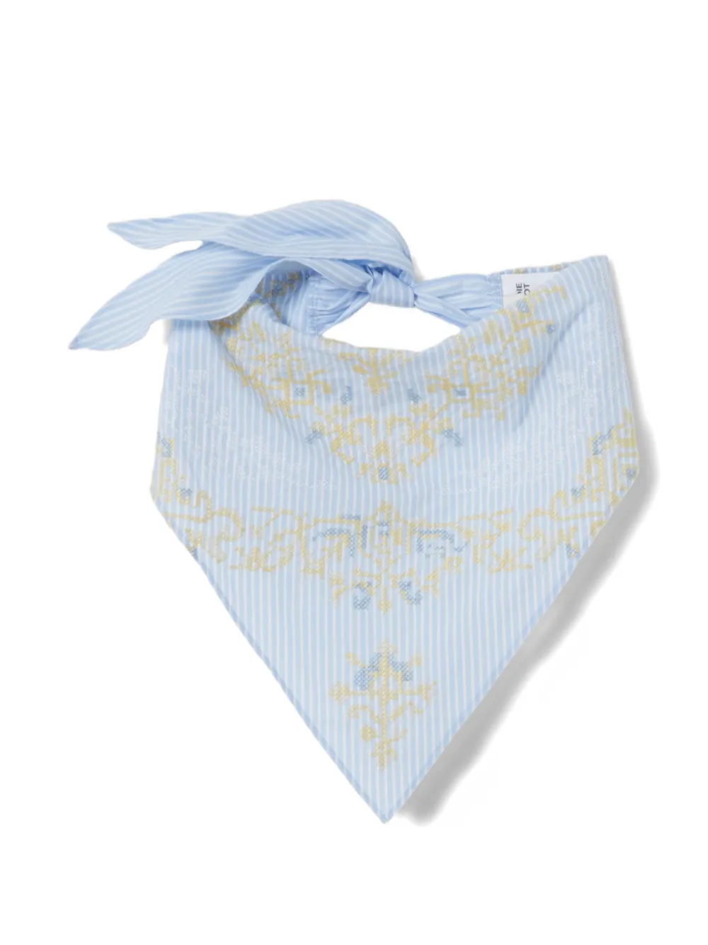 Claudie Pierlot striped embroidered scarf - Blu