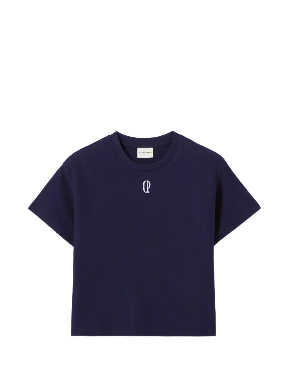 Claudie Pierlot embroidered T-shirt - Blu