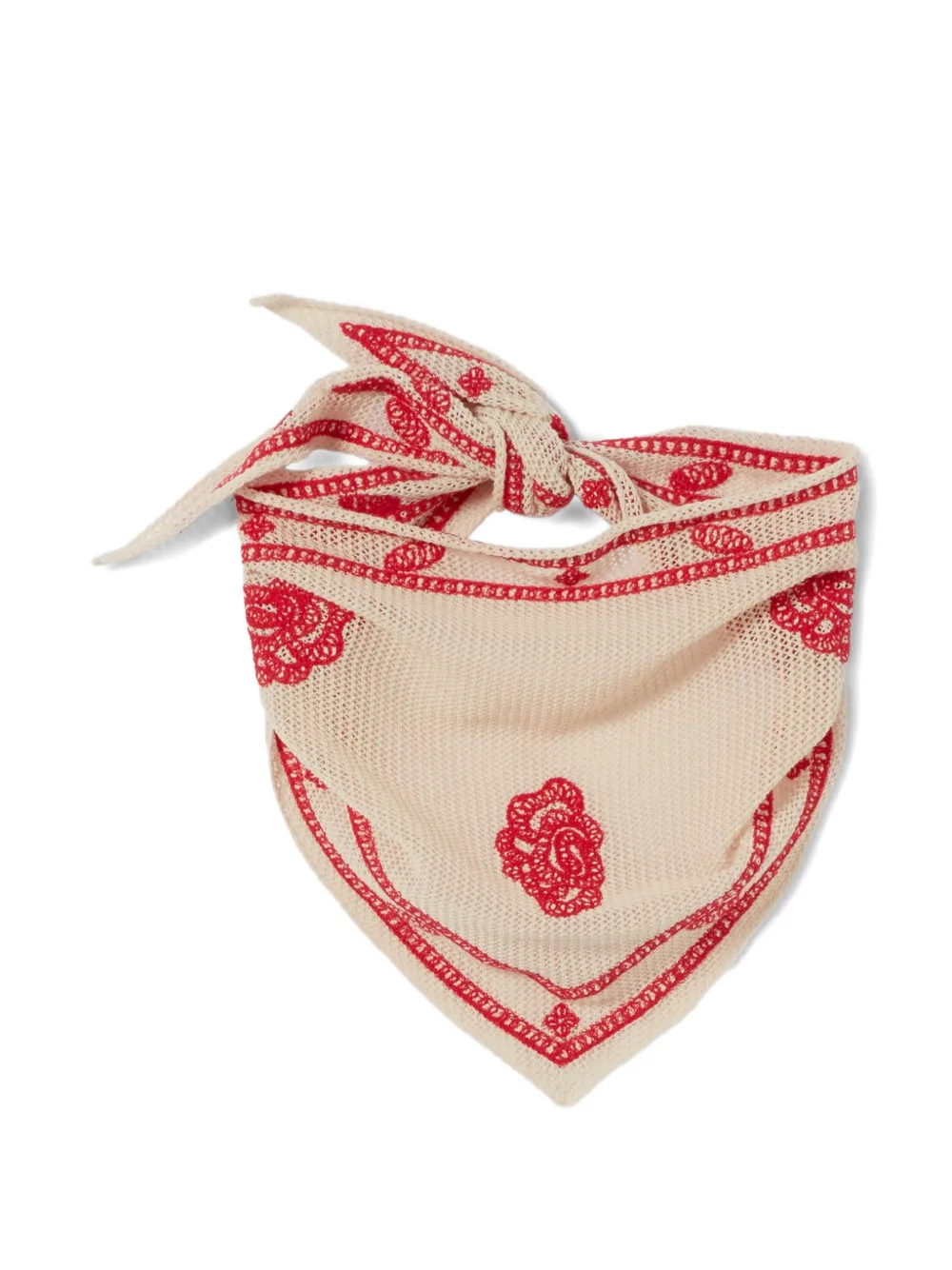 Claudie Pierlot embroidered floral scarf - Toni neutri