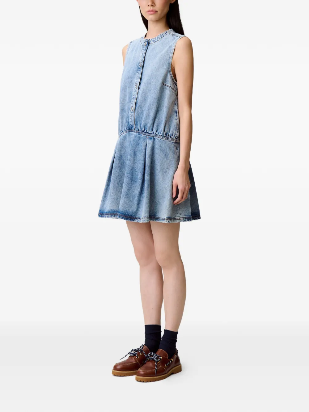 Buttoned Denim Day Dress