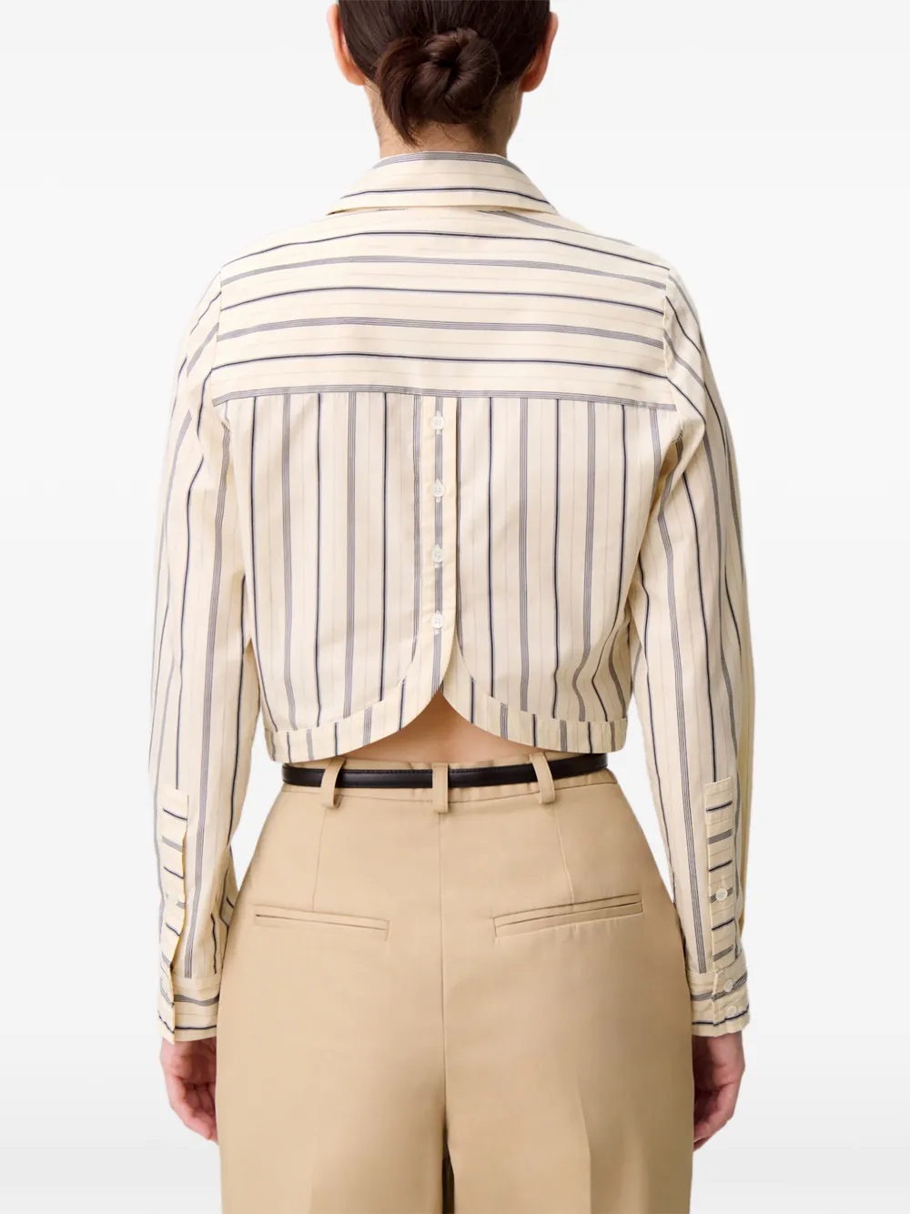 Claudie Pierlot Gestreepte blouse Beige