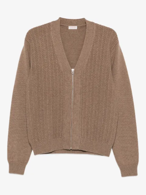 FURSAC V-neck zip-up cardigan
