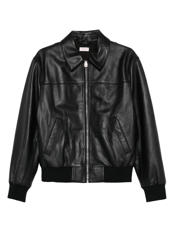 FURSAC ジップアップ レザーシャツジャケット | ブラック | FARFETCH JP