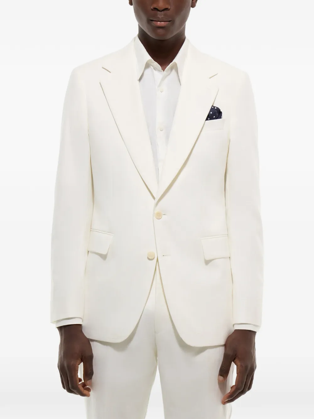 FURSAC Blazer met enkele rij knopen Beige