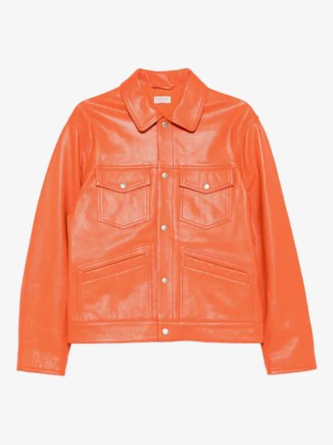 FURSAC patch-pocket leather jacket