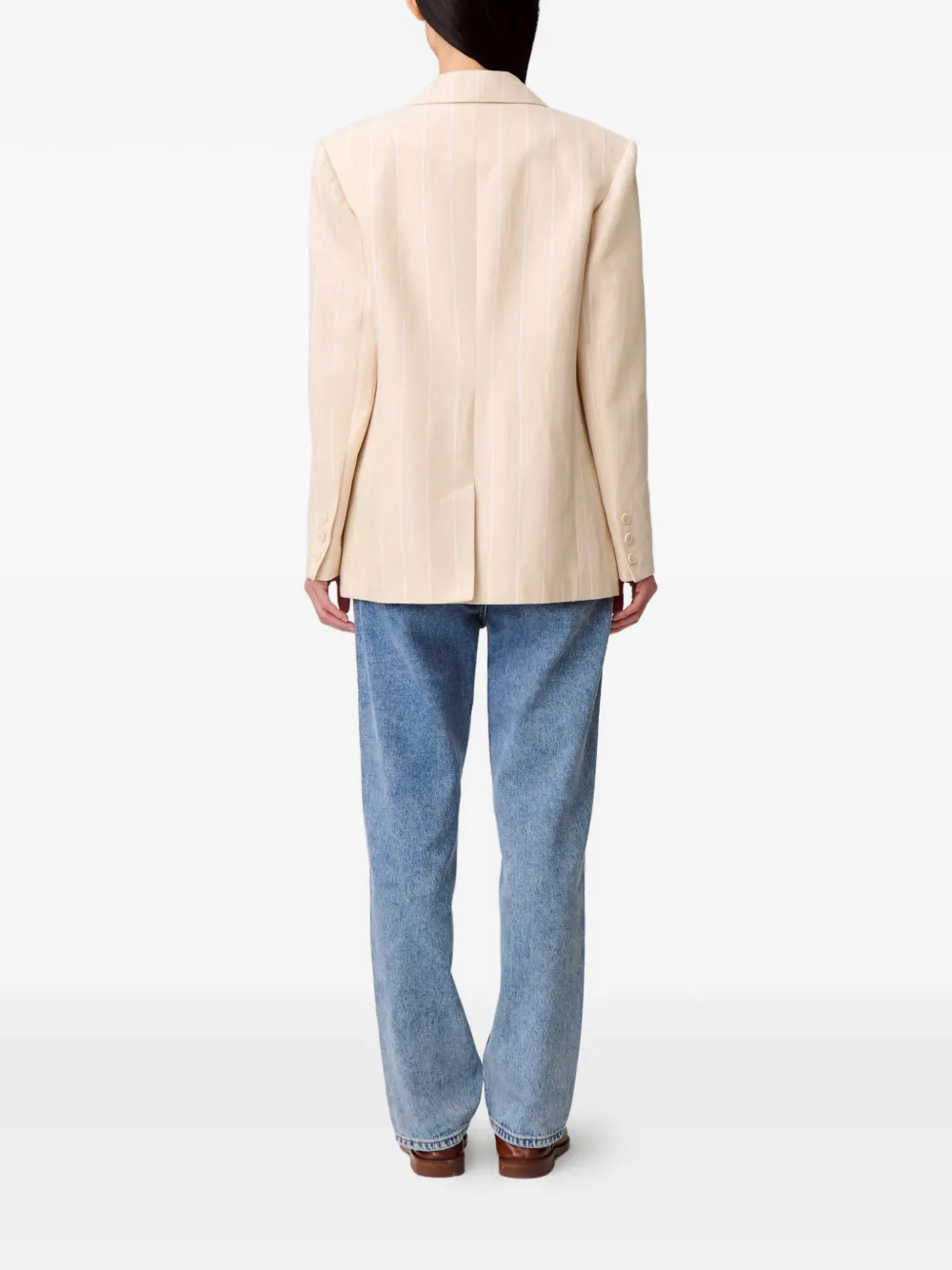 Claudie Pierlot Blazer met krijtstreep Beige