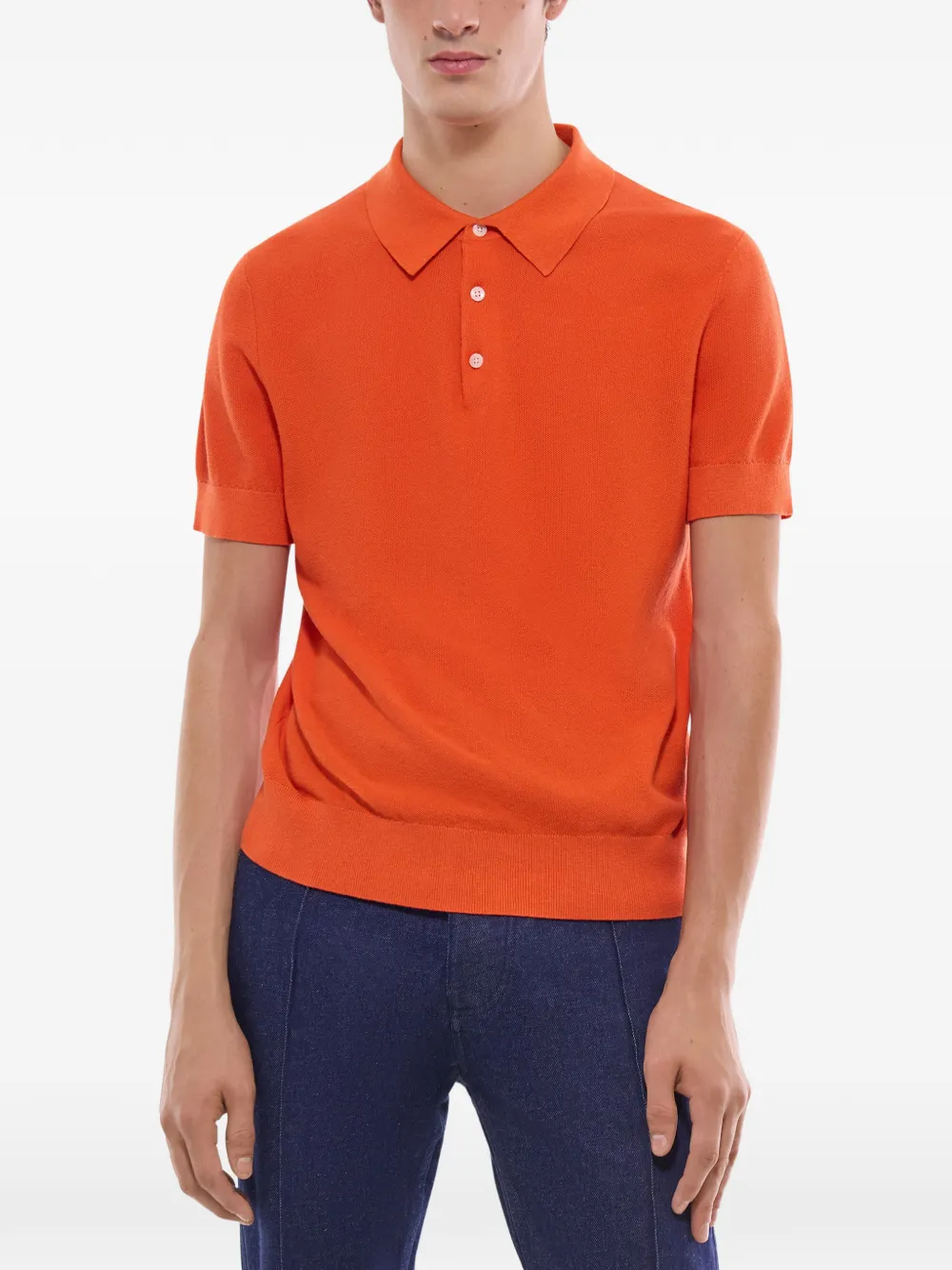 FURSAC Button-up poloshirt Oranje