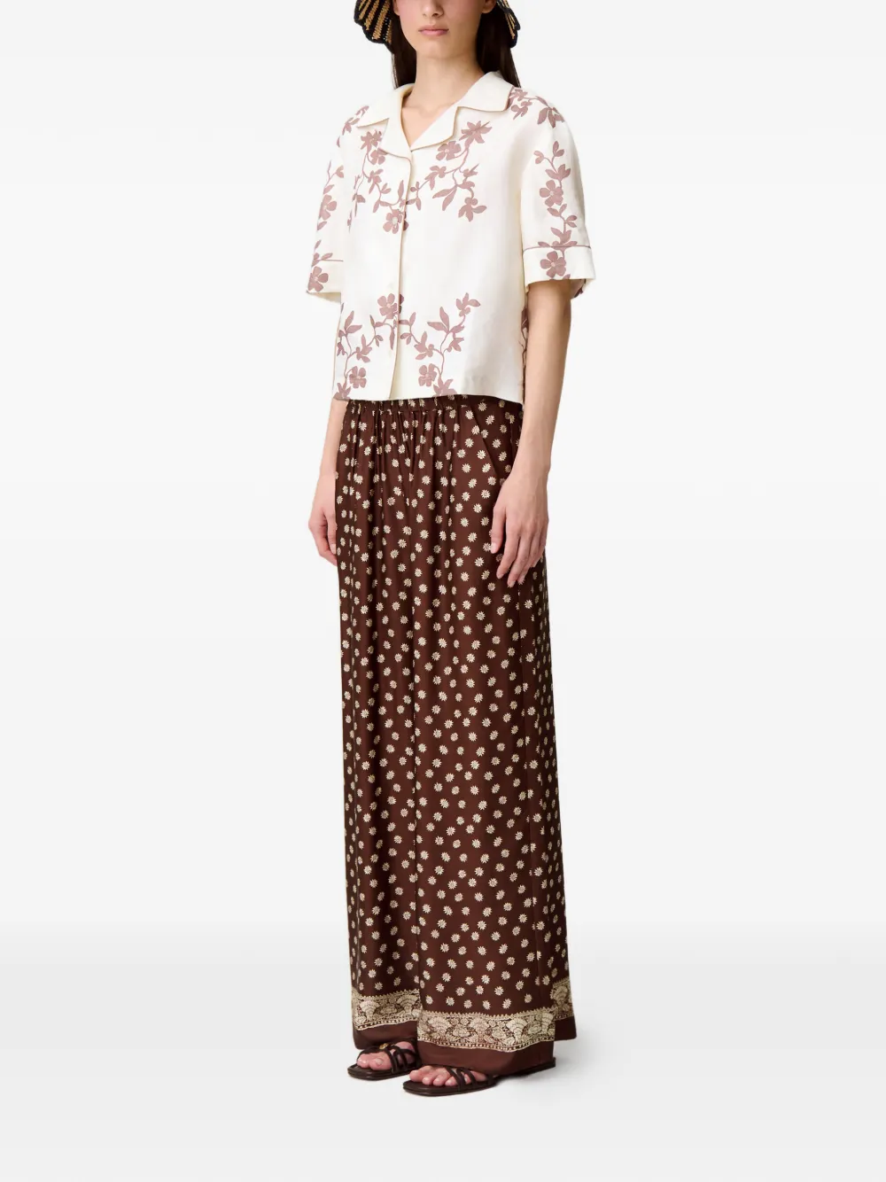 Claudie Pierlot Overhemd met bloemenprint Wit