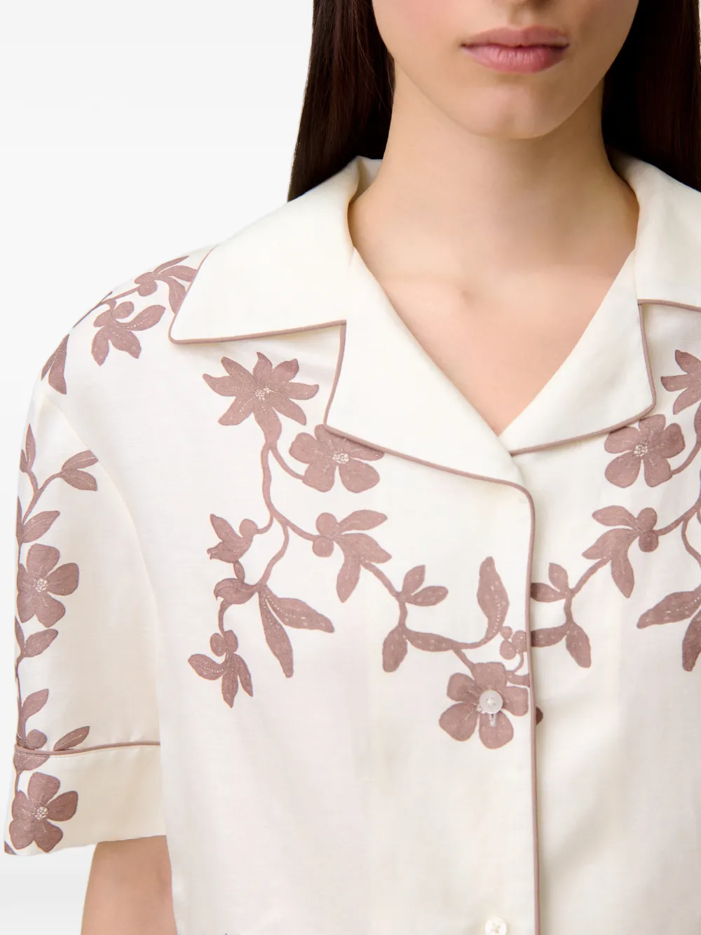 Claudie Pierlot Overhemd met bloemenprint Wit