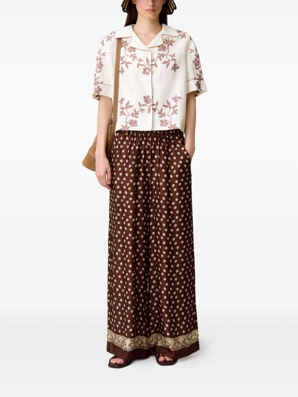 Claudie Pierlot Overhemd met bloemenprint Wit
