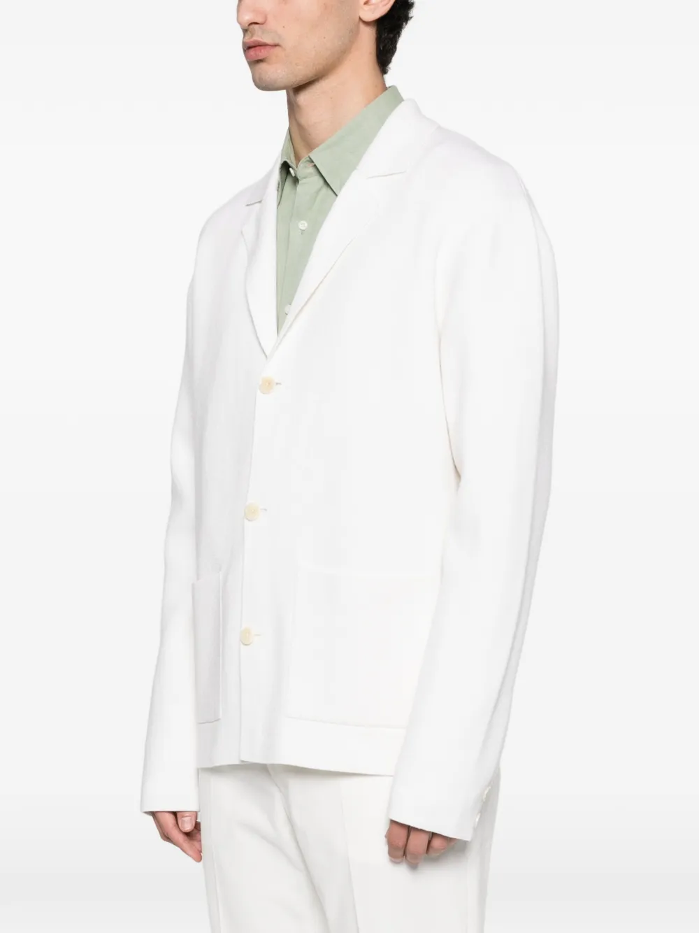  Fursac V-neck Button-front Cardigan - Neutrals 