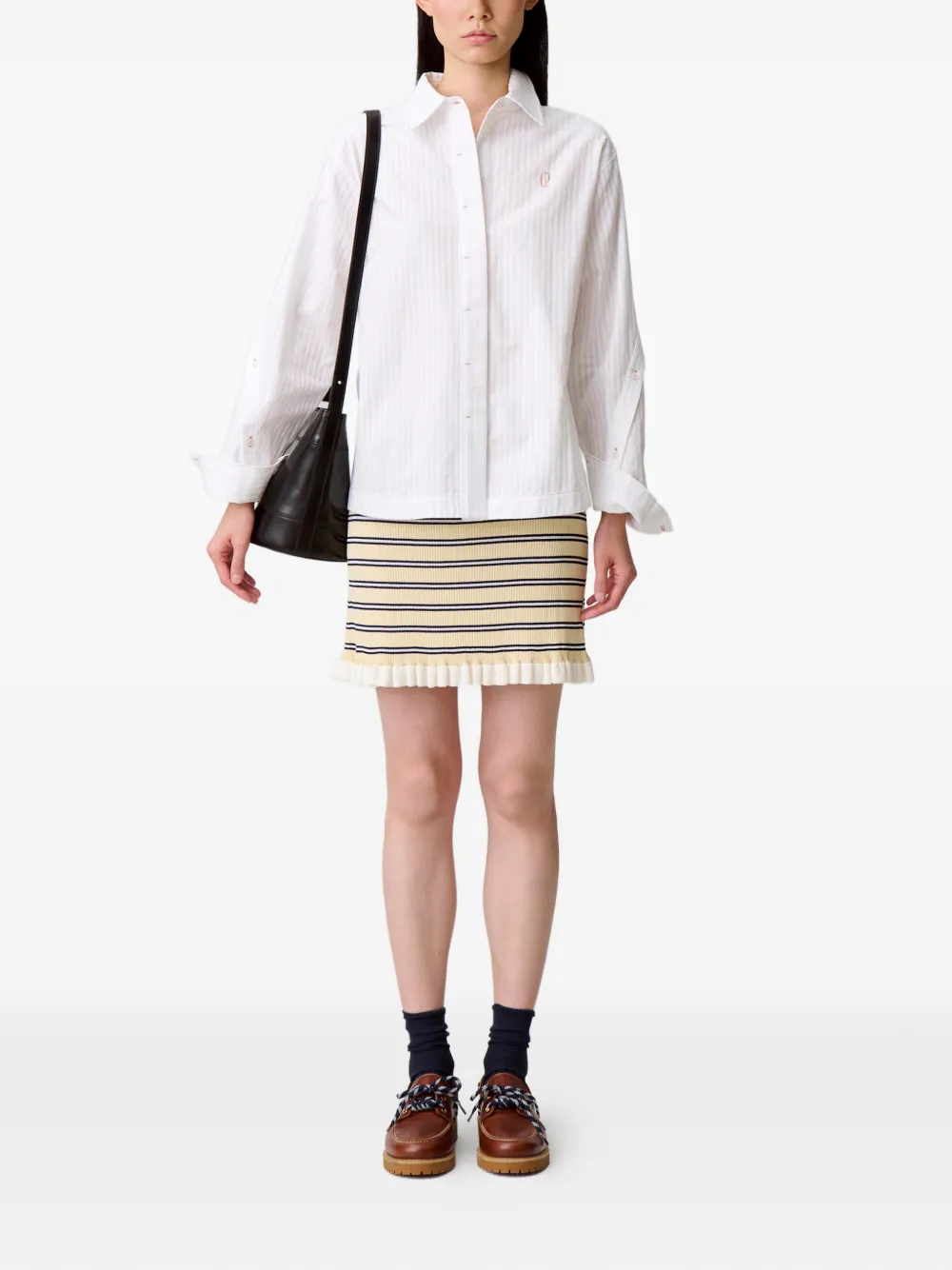 Claudie Pierlot Gestreept overhemd - Wit