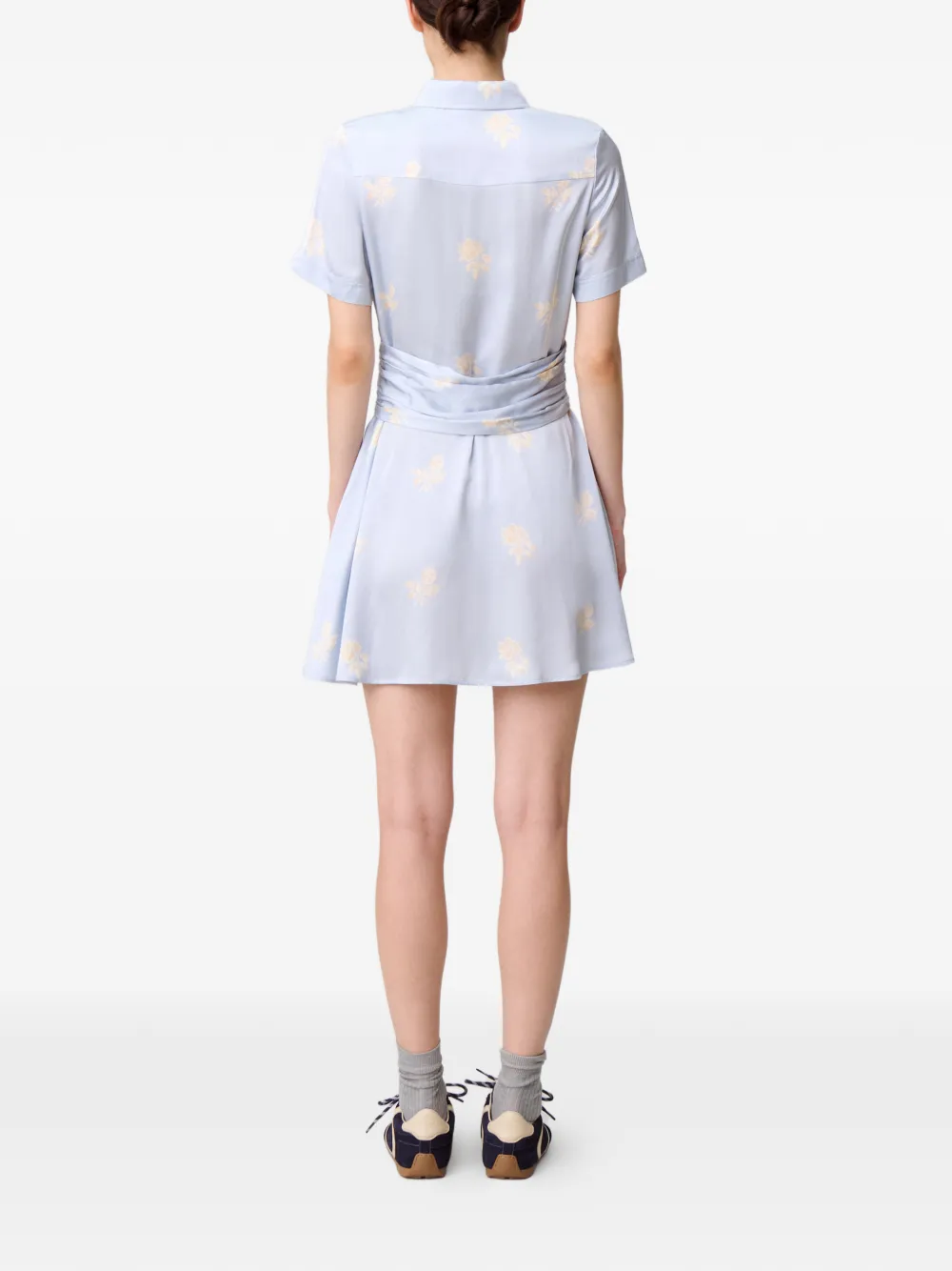 Claudie Pierlot Mini-jurk met bloemenprint Blauw
