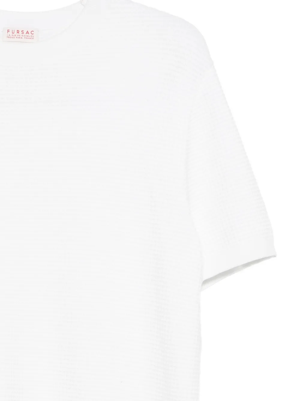 Fursac Waffle T-shirt In White