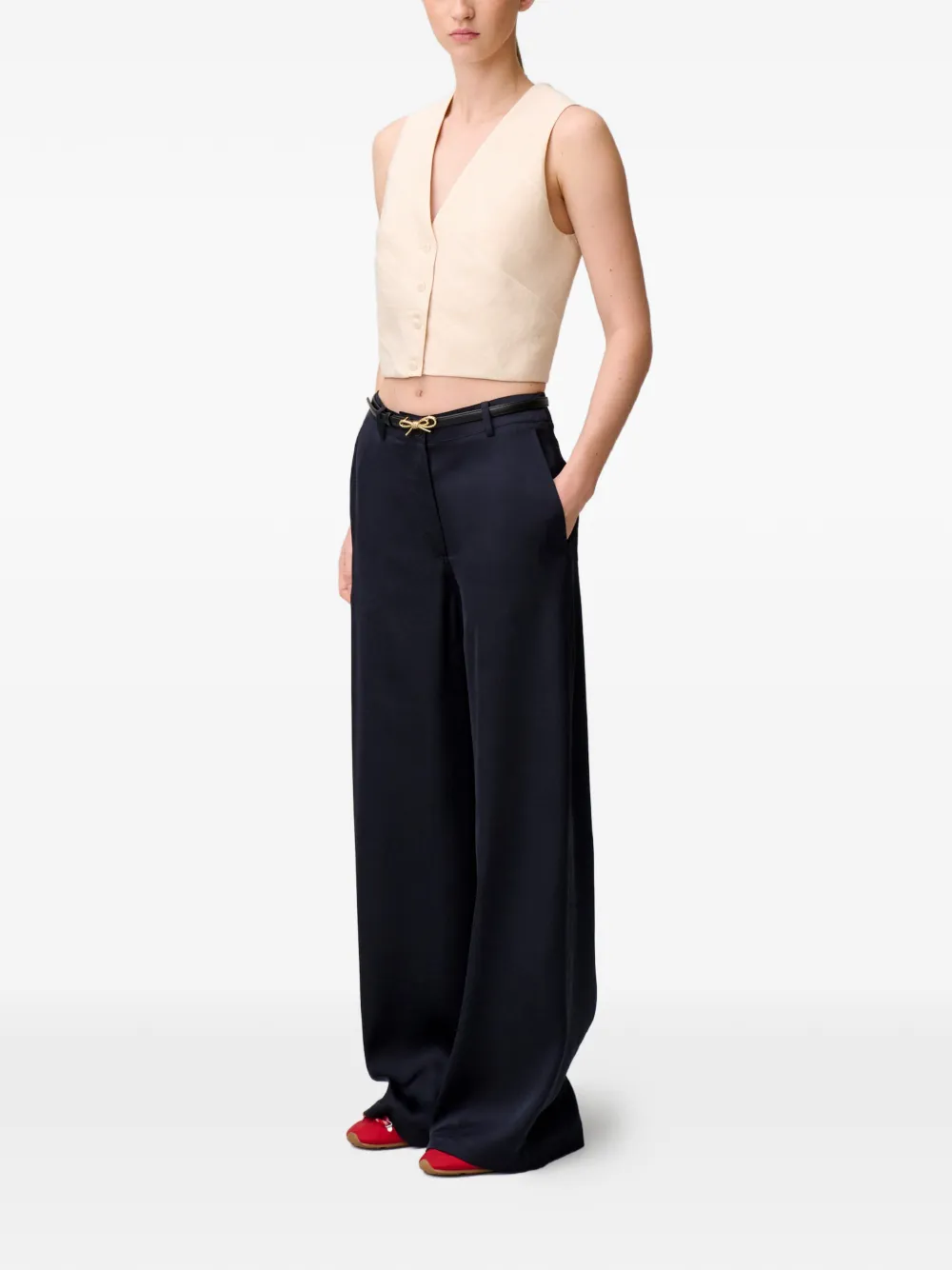 Claudie Pierlot Straight broek Blauw