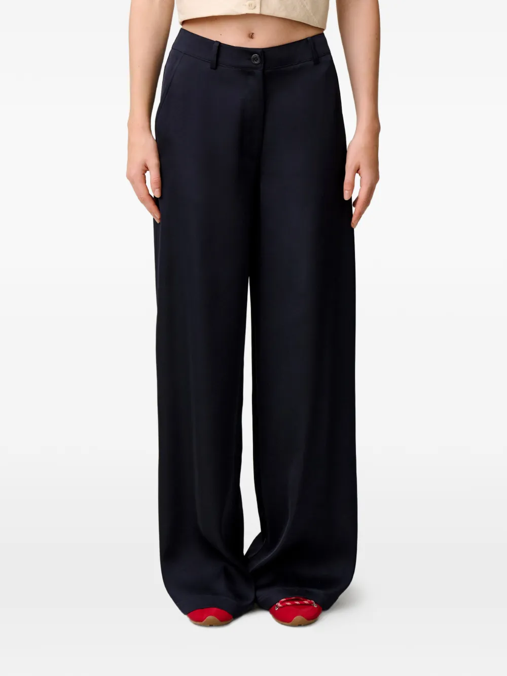 Claudie Pierlot Straight broek Blauw