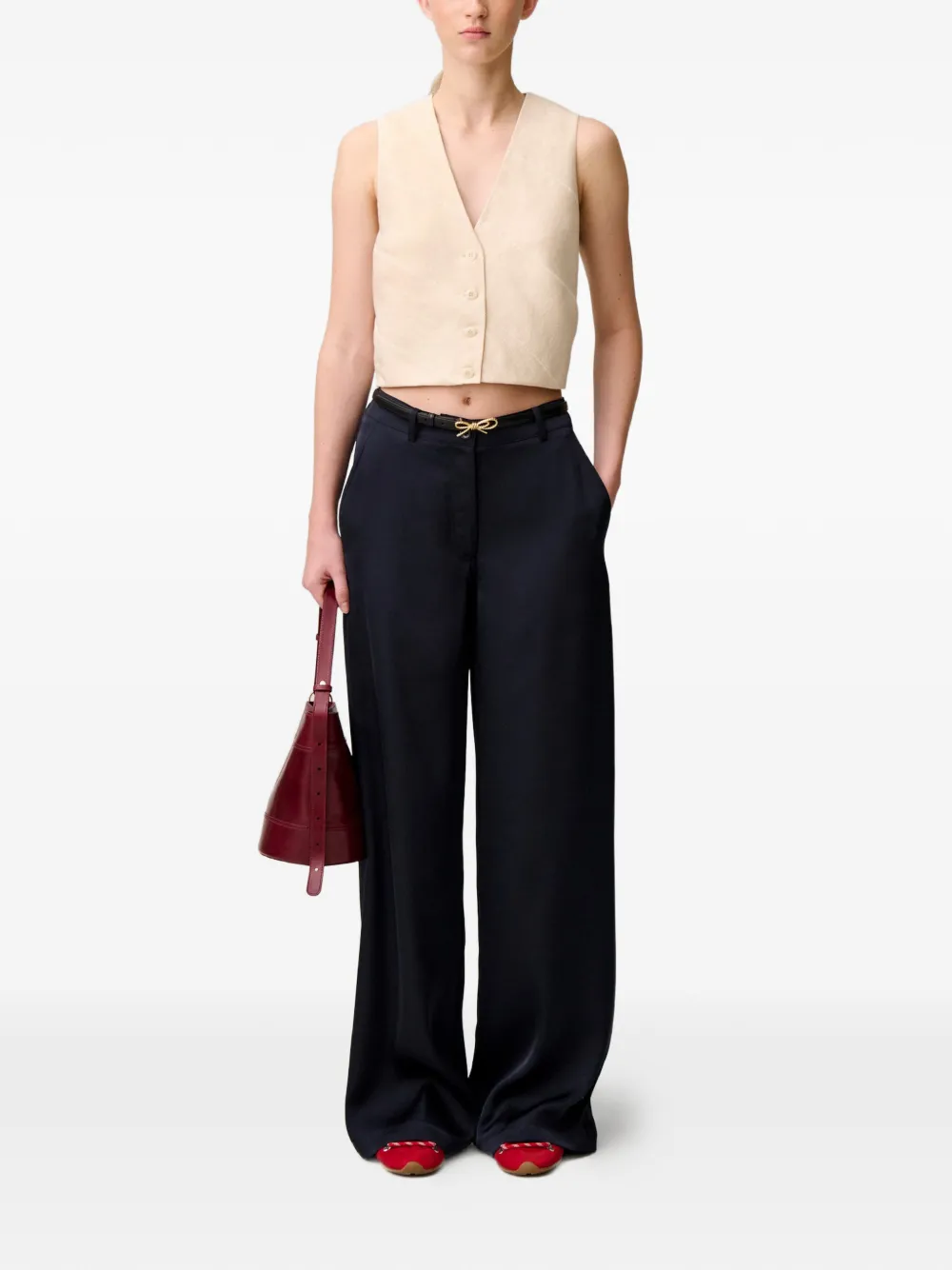 Claudie Pierlot Straight broek Blauw