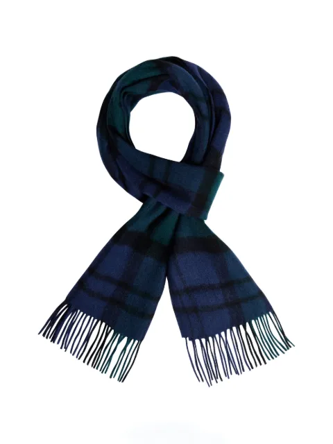 FURSAC plaid fringed scarf