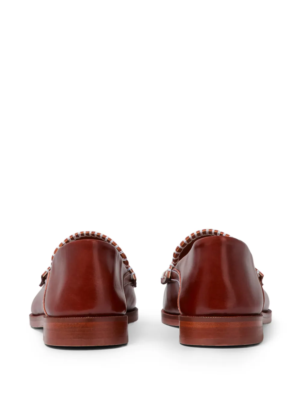 Claudie Pierlot Loafers met gestikt detail Bruin