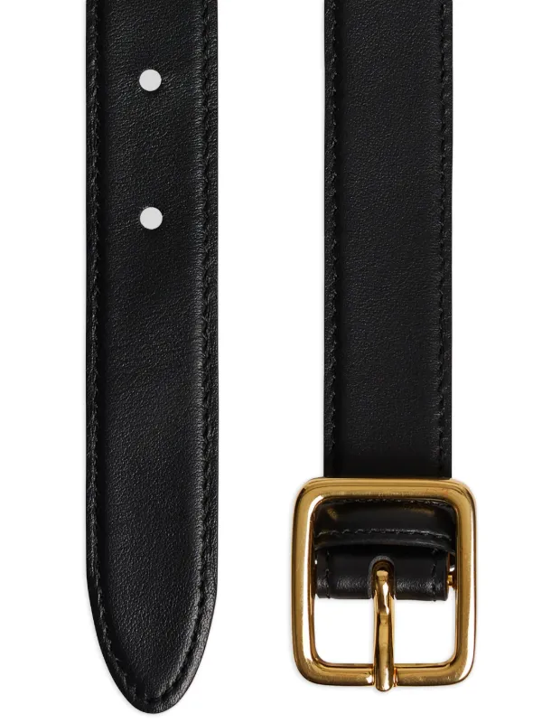 Venica ブラックレザー スクエアバックルベルト FURSAC スクエアバックル レザーベルト | ブラック | FARFETCH JP