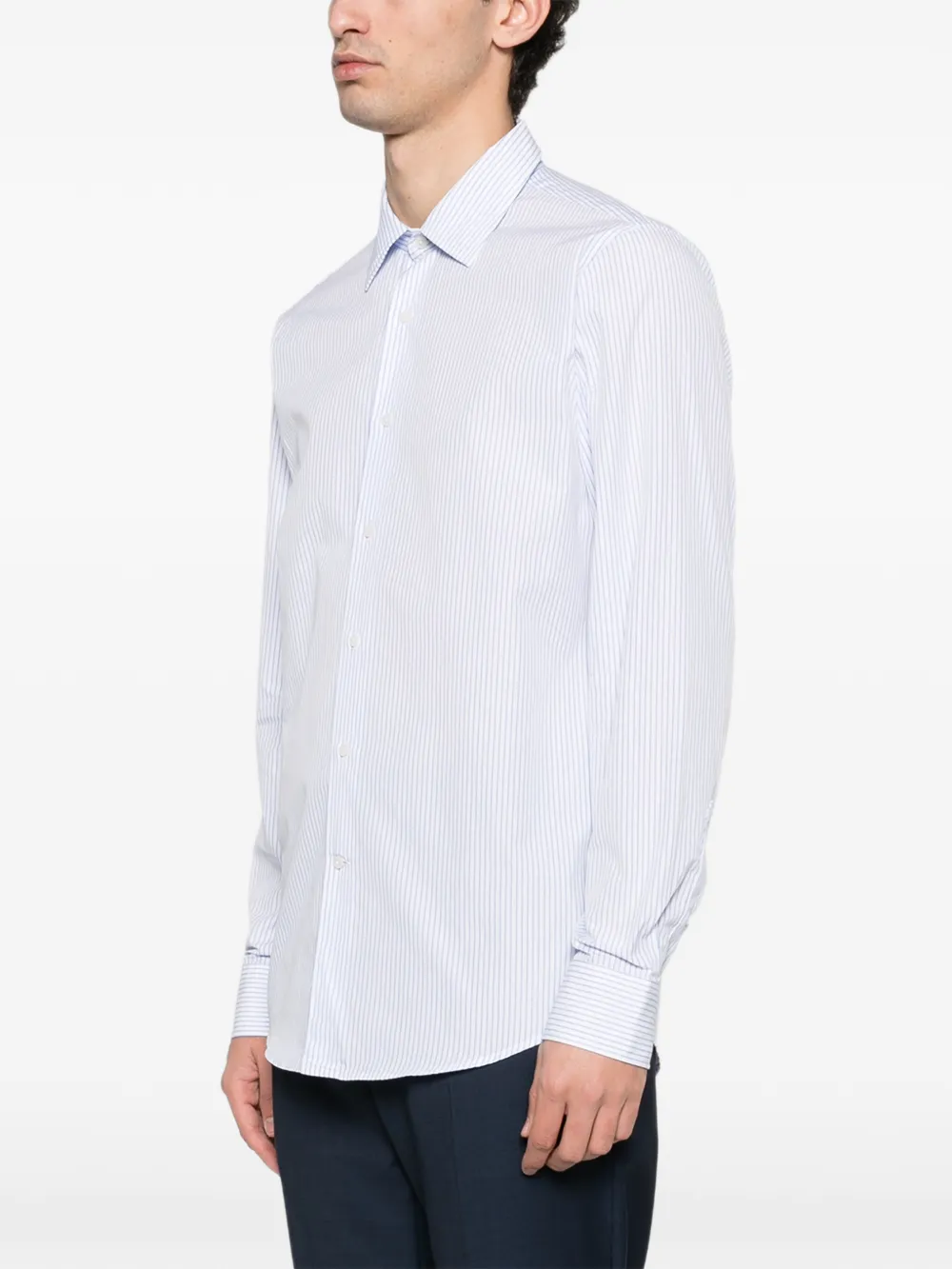  Fursac Striped-pattern Cotton Shirt - White 